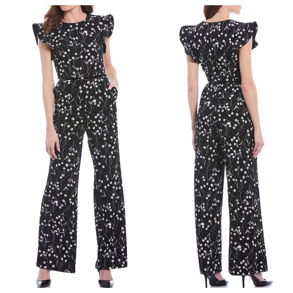 Calvin Klein Pants - Calvin Klein Floral Print Crepe Jumpsuit